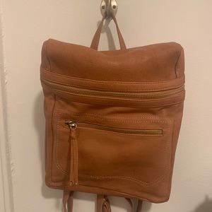 Leather backpack